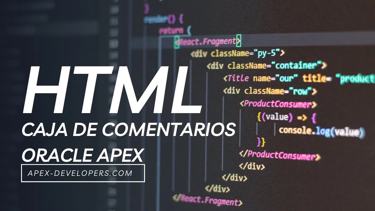 Como Generar Una Caja De Comentarios En Oracle Apex